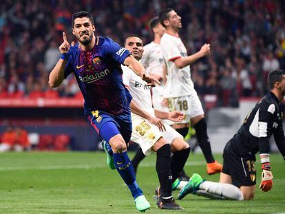 El Barça goleja el Sevilla a la final de la Copa del Rei.