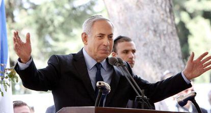 Benjamin Netanyahu, en un acto oficial este domingo en Jerusal&eacute;n. 