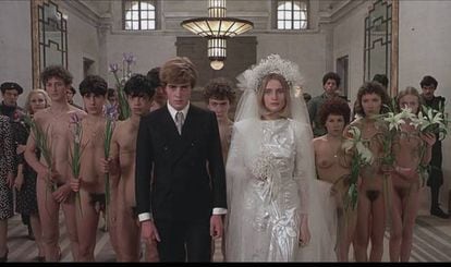 A still from the film 'Saló or the 120 days of Sodom', by Pier Paolo Pasolini.