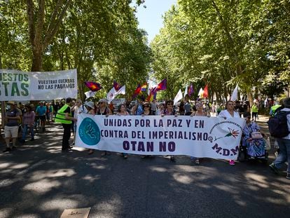 Manifestación contra la OTAN en Madrid el pasado 26 de junio.