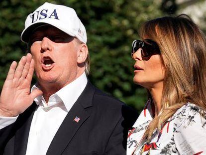 El presidente de EE UU, Donald Trump y su esposa, Melania.