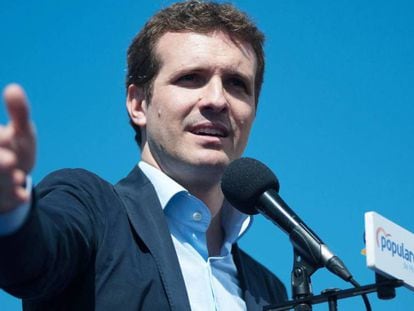 Pablo Casado, en una imagen de archivo. En vídeo, intervenciones de Casado, Rivera y Calvo en sus respectivos actos de este domingo.