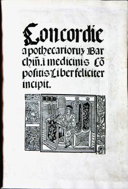Este ejemplar de 1511 también es la segunda farmacopea escrita en Europa. Está escrita en latín y es el único ejemplar que se conserva en el mundo.
