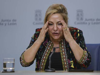 Rosa Valdeón, en una rueda de prensa en 2016.