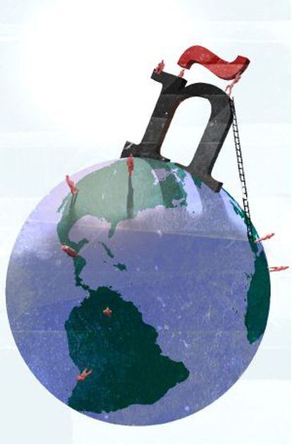 El español en el mundo ( letra ñ) , ilustración de Marcos Guardiola.