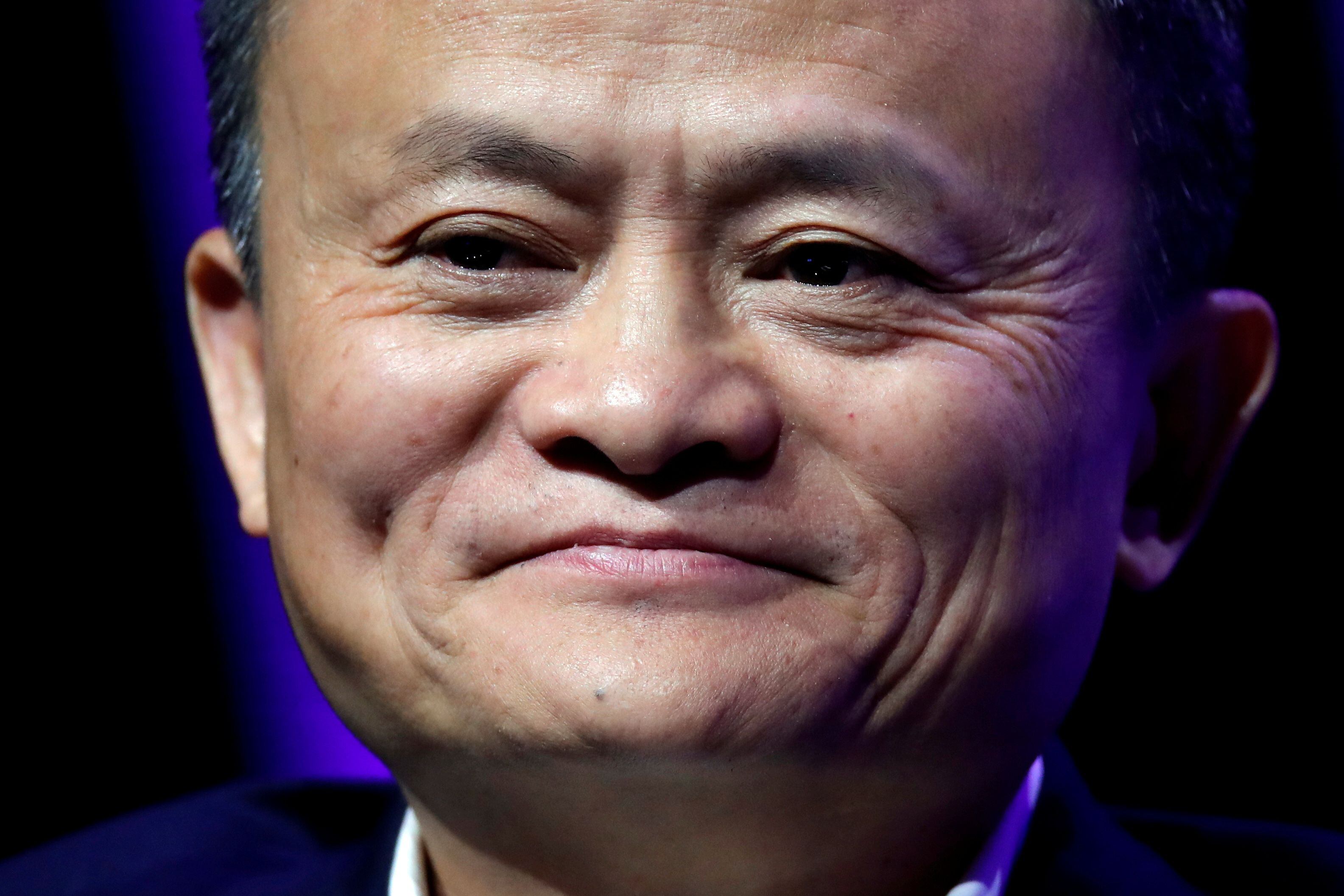 El cofundador de Alibaba, Jack Ma, durante un discurso en París en 2019.