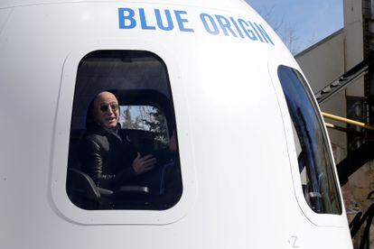 Jeff Bezos, durante un congreso sobre el espacio en Colorado. 