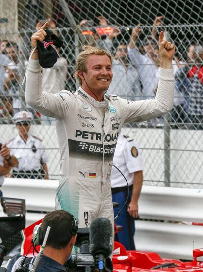 Rosberg celebra su victoria.
