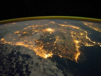 La Penñinsula Ibérica, de noche