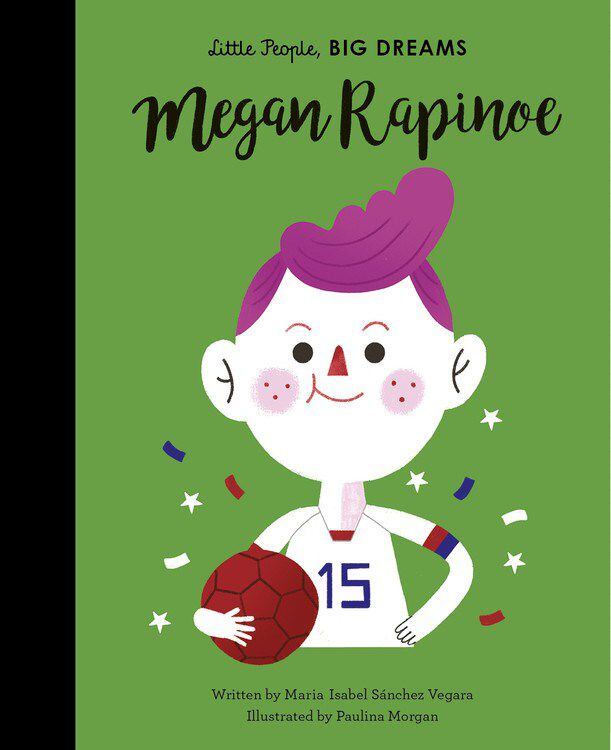 Portada de la biografía de la futbolista Megan Rapinoe, de Isabel Sánchez Vegara, editada en inglés.