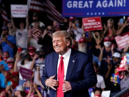 El presidente de Estados Unidos, Donald Trump, en un mitin en Winston-Salem, en Carolina del Norte, el pasado 8 de septiembre.