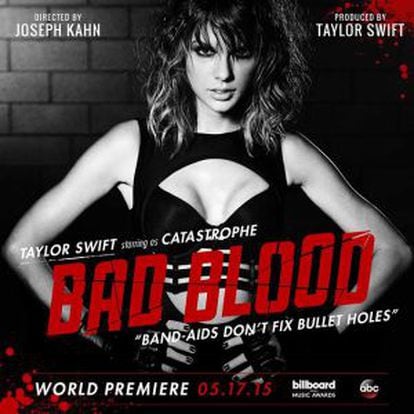 Taylor Swift, como el personaje Catastrophe de su vídeo 'Bad Blood'.