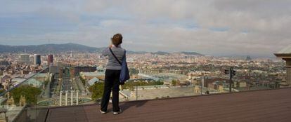 Vista de Barcelona desde la nueva terraza del MNAC.