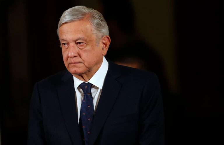 El presidente, Andrés Manuel López Obrador, el 24 de marzo, durante su conferencia matutina.