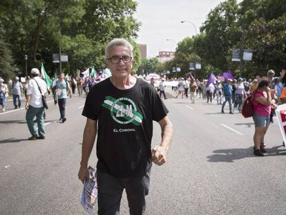 Diego Ca&ntilde;amero, la semana pasada, durante la Marcha contra la Dignidad celebrada en Madrid. 