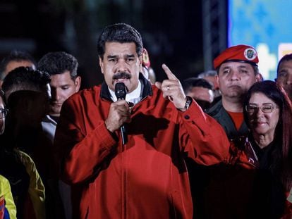 Maduro, durante la celebraci&oacute;n de los resultados electorales. 