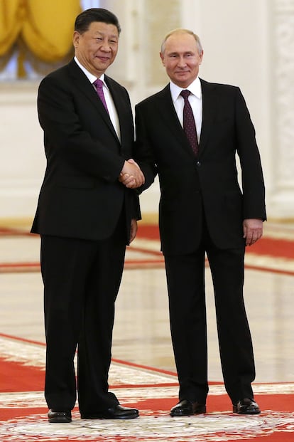 Xi Jinping y Vladímir Putin, en un encuentro en Moscú en 2019.