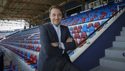 Quico Catalán, en el estadio Ciutat de Valencia.