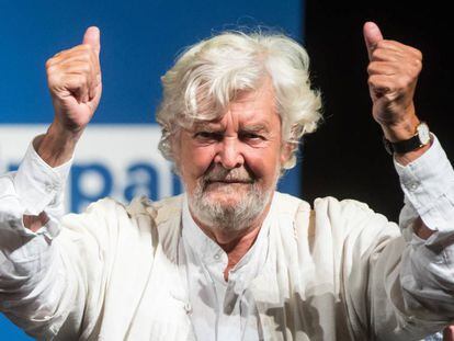 Xos&eacute; Manuel Beiras en un mit&iacute;n de campa&ntilde;a en Ferrol.