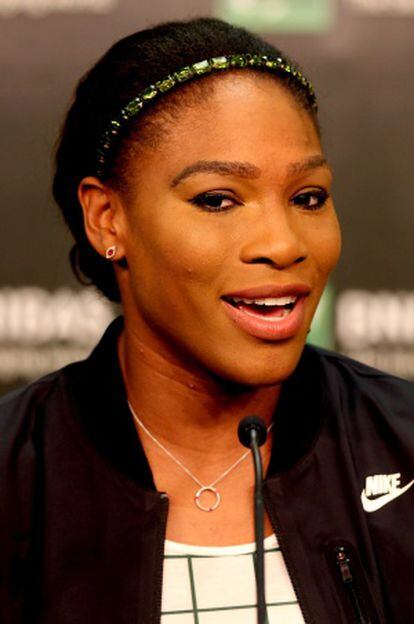 Serena, durante la ruenda de prensa en Indian Wells.
