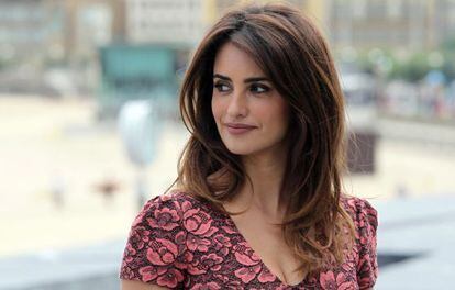 Penélope Cruz, ayer en San Sebastián.