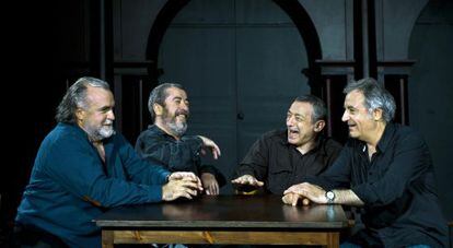 Un assaig del muntatge d’Els feréstecs, al Teatre Lliure de Montjuïc.