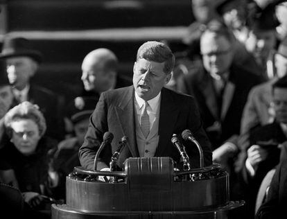 Discurso de John F. Kennedy durante su toma de posesión en Washington (EE UU) el 20 de enero de 1961.