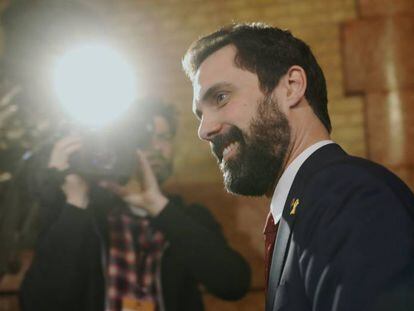 Roger Torrent, este martes en el Parlament.