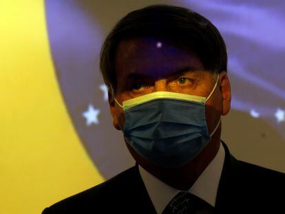 El presidente de Brasil, Jair Bolsonaro, durante un acto público en Brasilia.