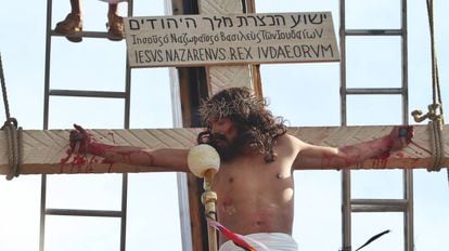 Imagen de la última representación de la Pasión de Cristo en Iztapalapa.