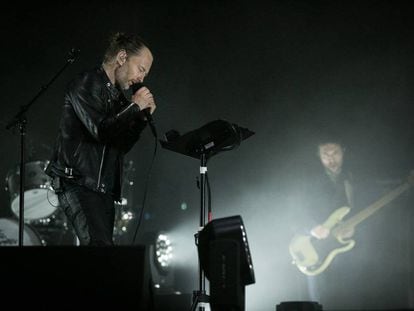 Thom Yorke, durante el concierto de Radiohead en el Primavera Sound.