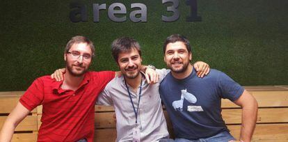 Carlos Mateo, Fausto Escrigas y Aldo Castelli son los tres fundadores de la &#039;startup&#039; espa&ntilde;ola Ninjamails. 