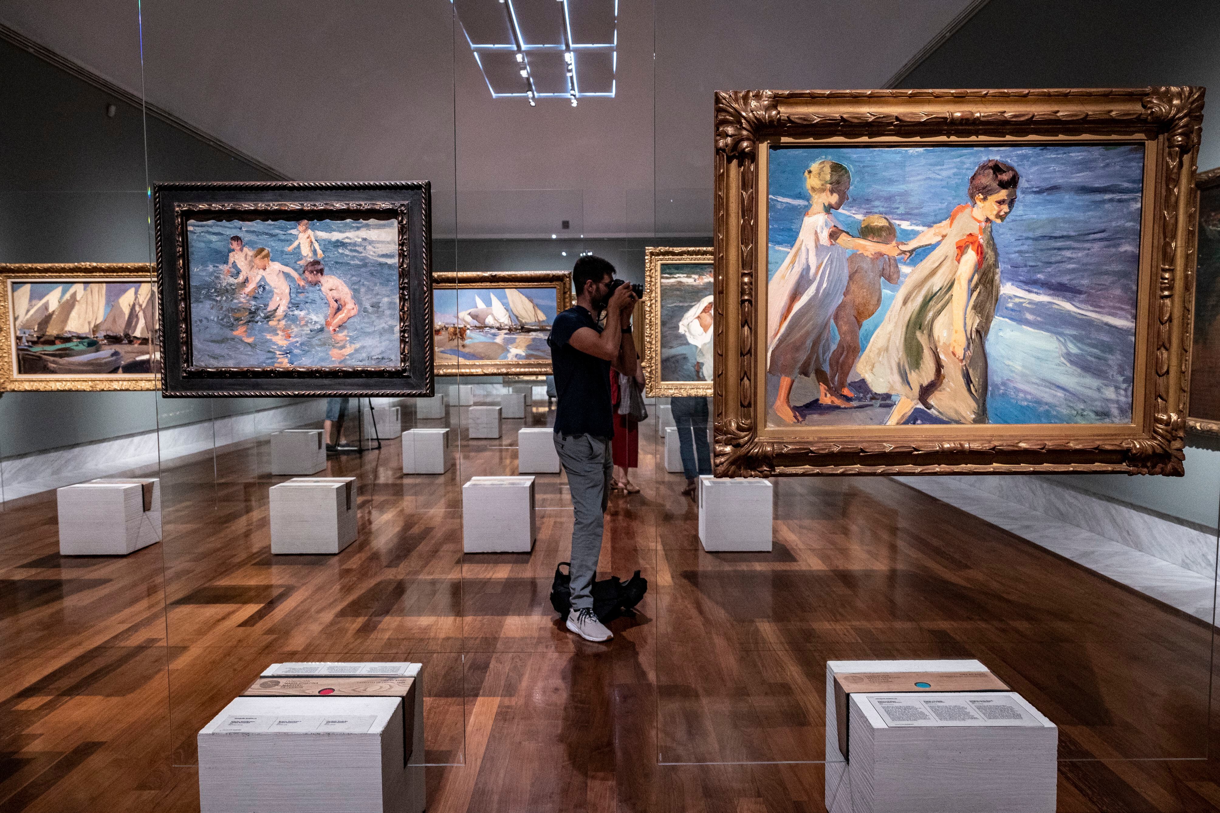 La exposición 'Colección Masaveu. Sorolla', en el Museo de Bellas Artes de Valencia, el 29 de junio de 2023.