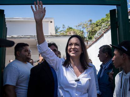 María Corina Machado, líder opositora de Venezuela, en un acto en Caracas el pasado 29 de enero.