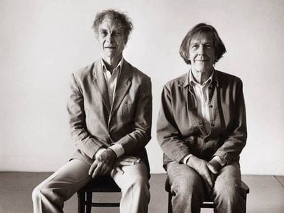 Peter Hujar, 'Merce Cunningham and John Cage seated', 1986.