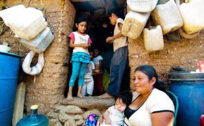 Una familia en el Estado mexicano de Guerrero.