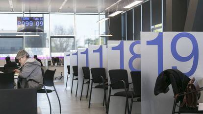 Una oficina de la Agencia Tributaria de Cataluña en Barcelona.