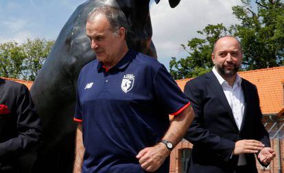 Bielsa, con Gerard Lopez en mayo pasado.