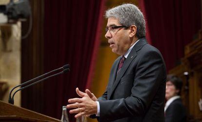 Francesc Homs, en el Parlament.