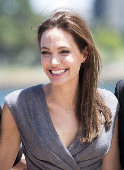 Angelina Jolie, el pasado martes, en la rueda de prensa en S&iacute;dney de &#039;Invencible&#039;, su segunda pel&iacute;cula como directora.