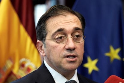 El ministro de Asuntos Exteriores de España, José Manuel Albares, el martes en Washington.
