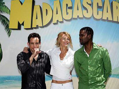 De izquierda a derecha, Ben Stiller, Belén Rueda y Cris Rock.
