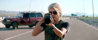 Linda Hamilton, en 'Terminator: destino oscuro'.