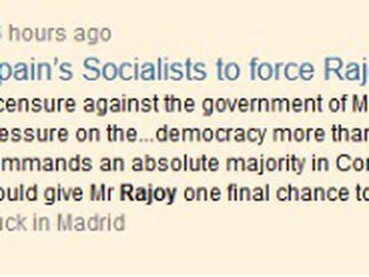‘Financial Times’: “Rajoy debe comparecer en el parlamento”