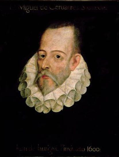 Miguel de Cervantes, retratado por Juan de Jáuregui.