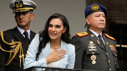 La vicepresidenta ecuatoriana, Verónica Abad, este martes en Quito.