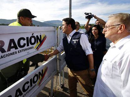 El delegado de la ONU para Venezuela, Eduardo Stein, este martes en Cúcuta. 