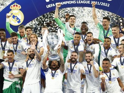El Real Madrid levanta su decimocuarta Copa de Europa, el sábado en París.