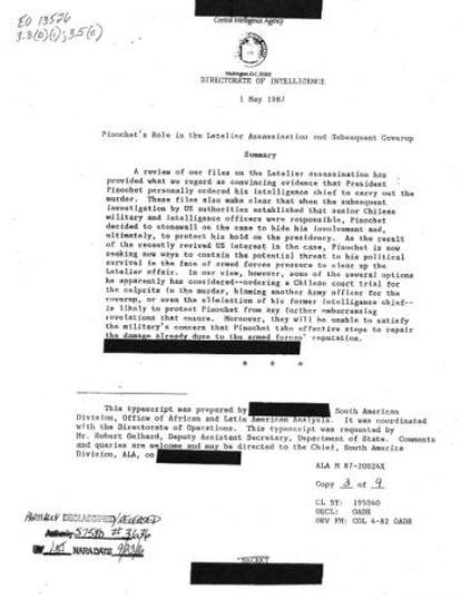 El documento publicado este viernes por el gobierno estadounidense.