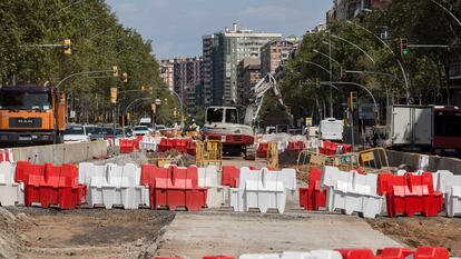 Obras en la Meridiana.